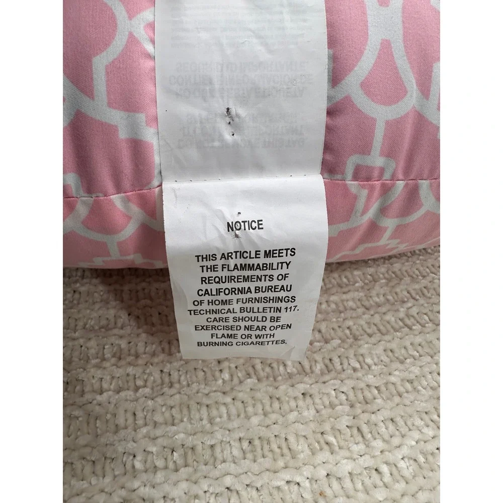NurSit Nursing Pillow Pink White Trellis Geometric Breastfeeding Support Cushion